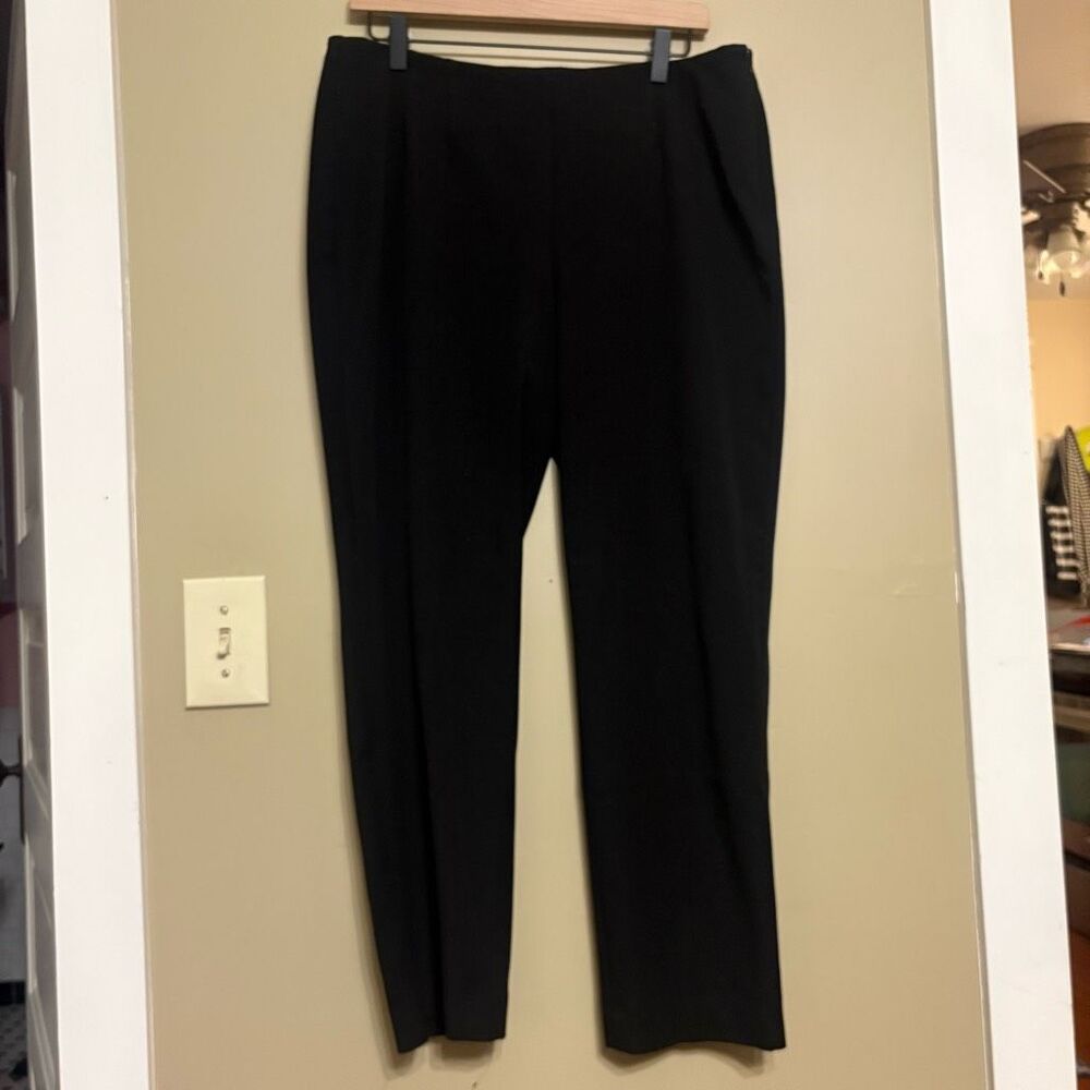 Talbots Women’s Black Seamless Side Zip Dress Pants Petite 14